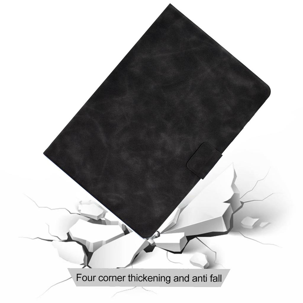 A4 For Lenovo Tab M11/Xiaoxin Pad 11 2024 Case Card Holder Cowhide Texture Leather Tablet Cover
