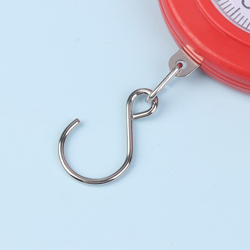 1Pcs 10Kg Pocket Pointer Luggage Scale Spring Portable Suitcase Scale Handled Travel Bag Weighting Fish Hook Hanging Scale