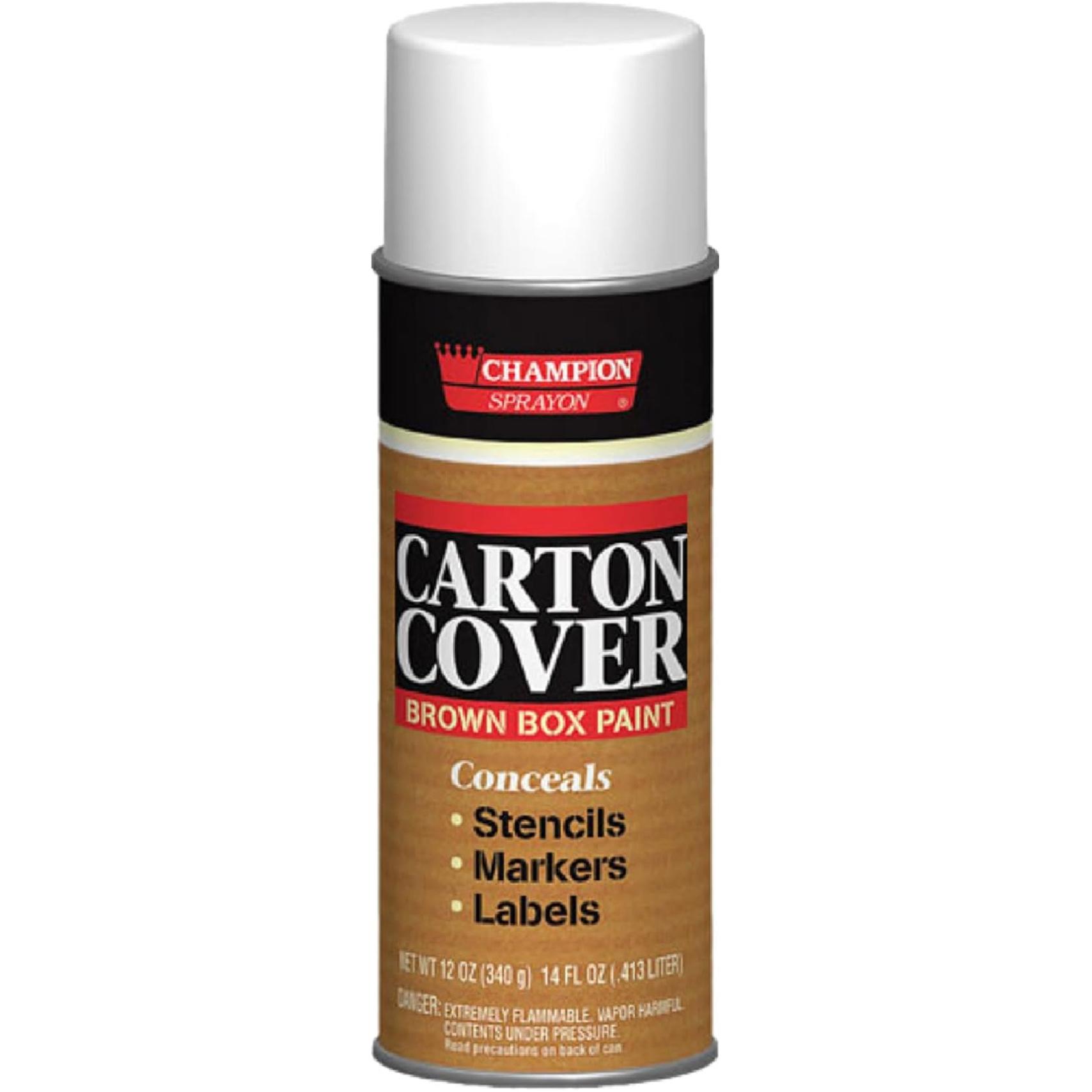 

Champion Sprayon Carton Cover Brown Box Paint net 12 oz. Счет 1. 1 Ounce (Pack of 1)