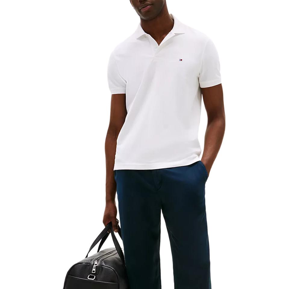 Tommy Hilfiger Comfortable Versatile Mesh Technology Fashion Short Sleeve Polo Shirt Men Tops MW37309-YBR