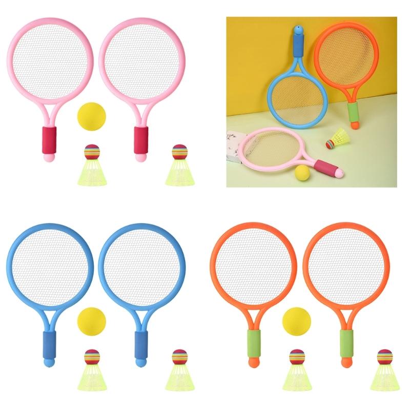 Children Tennis Racket Set Badminton Racket with Tennis and 2 Shuttlecocks for Kid Boy Girl Beach Game Outdoor Playing