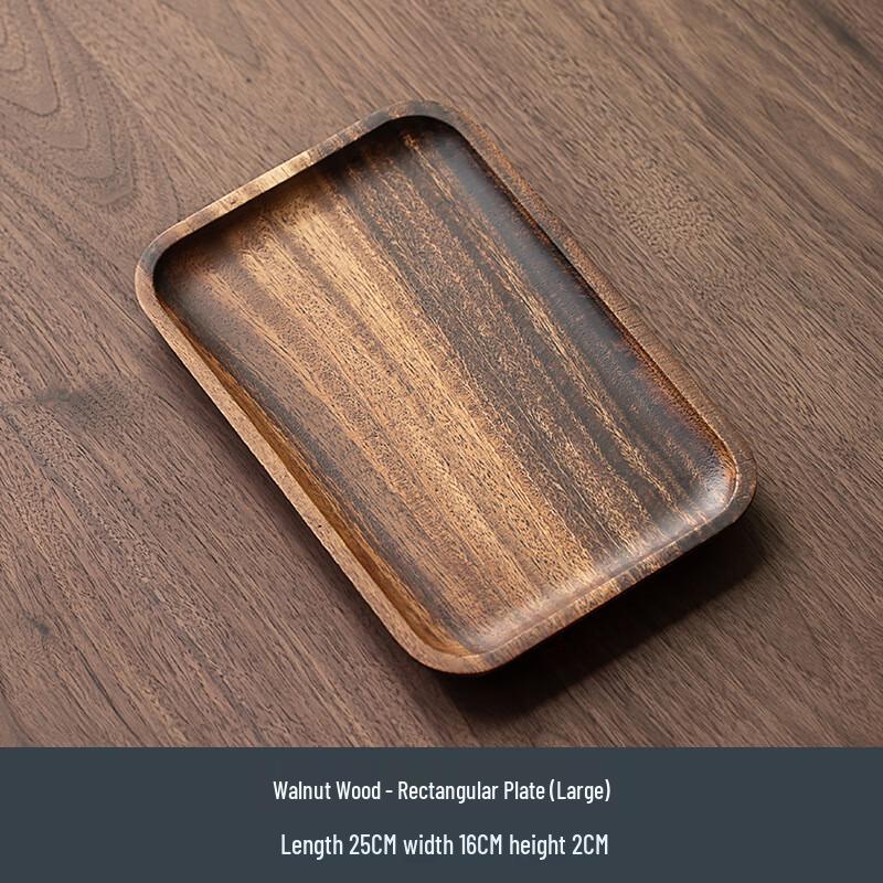 WJ Walnut Wood Decorative Tea Tray