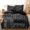 3-delige Zwarte Bohemia Bandanna Beddengoed Set - Paisley Mandala Design, Luxueus Zacht & Ademend Beddengoed voor Slaapkamers