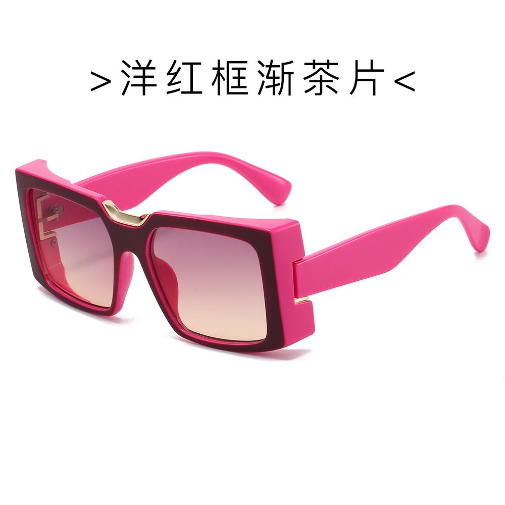 2025 Hip Hop Colorful Patchwork Sun Glasses Men Brand Luxury Square Sunglasses Women Bold Frames Ins Fashion