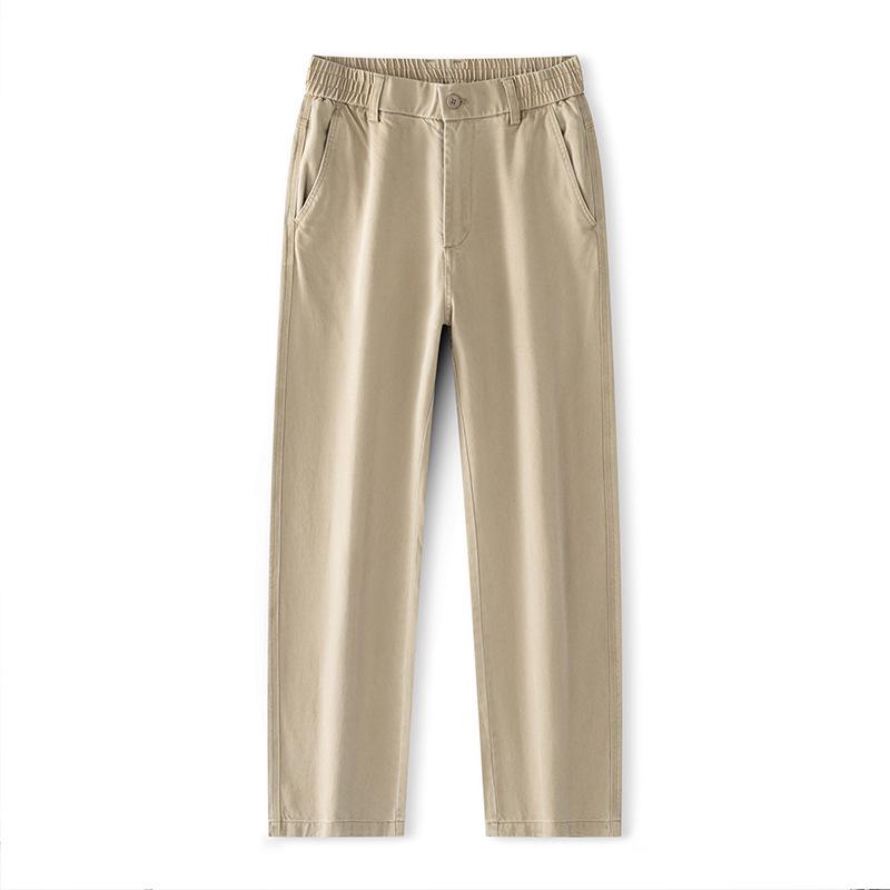 American Spring and Autumn Lyocell Casual Pants Men's Loose Straight Trendy Brand Simple Wide Leg Solid Color Tooling Pants Men's