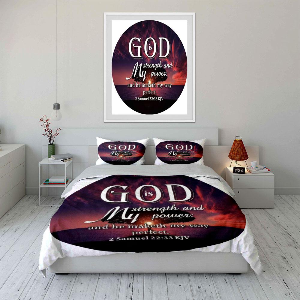 Inspirational Religious Set For Reflection Kid'S And Adults' Bedroom Decor, Exquisite Three-Piece Bedding Set Gift