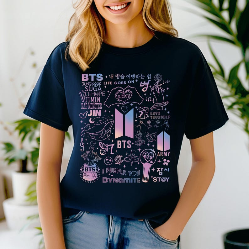 Bangtan Comeback 2026 Tričko - Kpop Dárek pro Army Muži Ženy Vintage Horní díl Hip Hop Streetwear Oversized Tričko s krátkým rukávem Ležérní oblečení