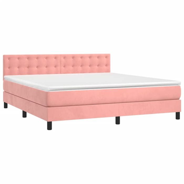 Maison Exclusive - Sommier à lattes de lit avec matelas et LED Rose 180x200 cm