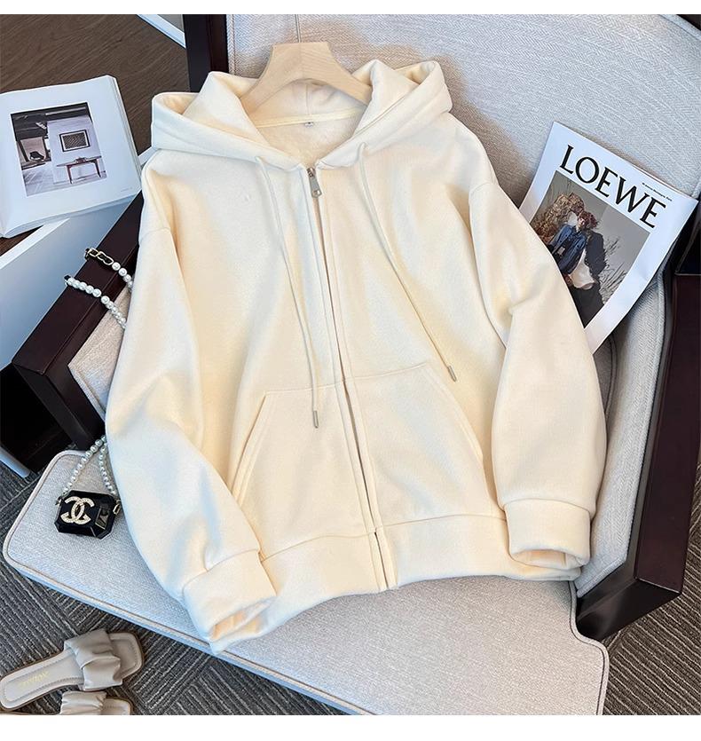 Women's White Fleece-Lined Thick Coat, Cotton-Padded, 2025 New Arctic Cardigan