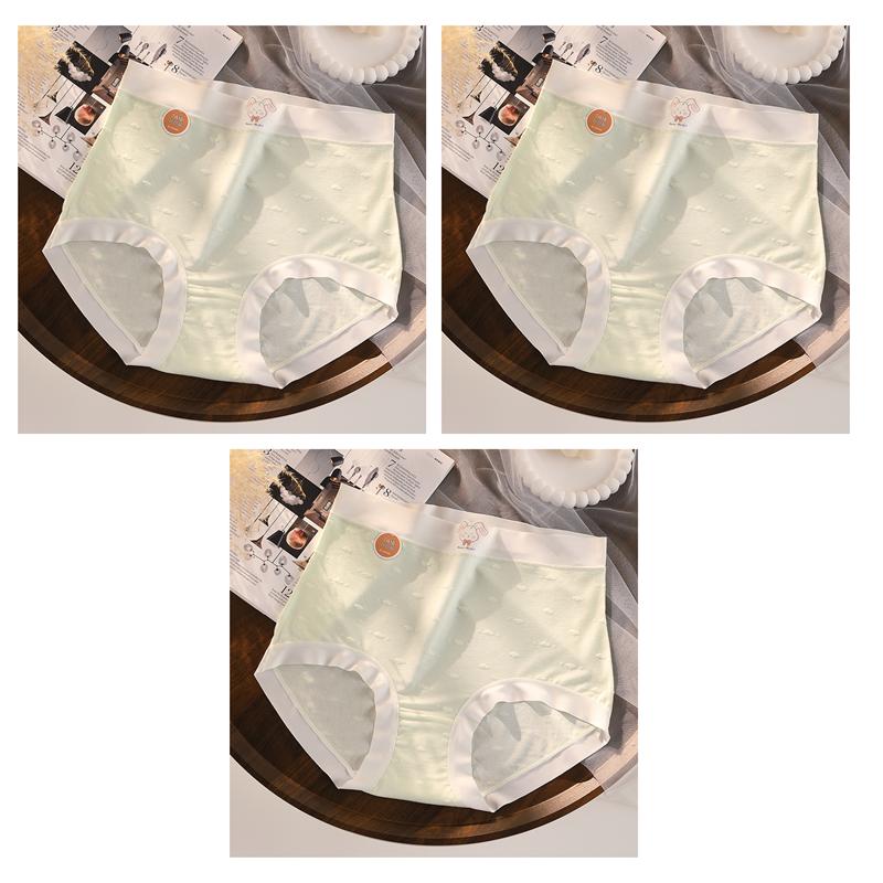 3 PCS Women's Underwear Breathable Seamless Briefs High Waist Panties Ladies Undergarments