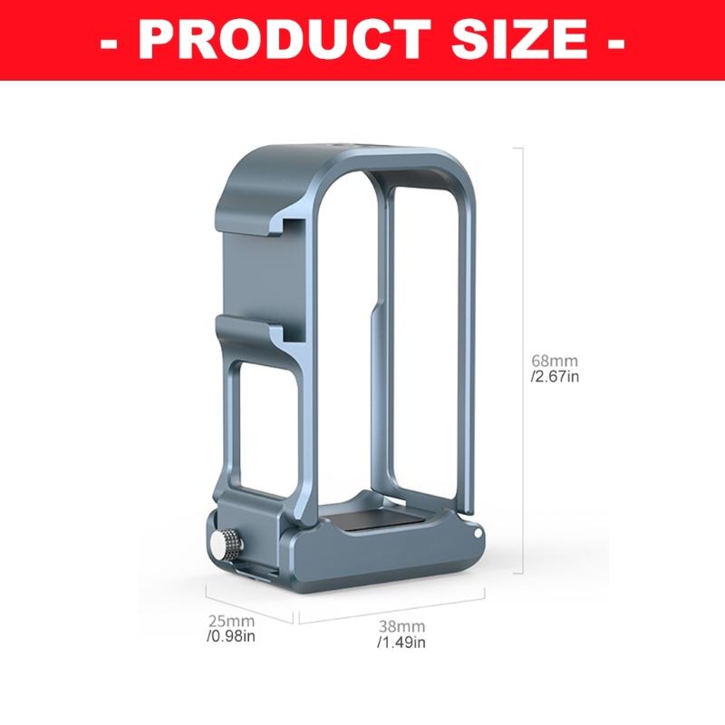 Aluminum Alloy Cage For Action Camera Protective Frame Shell With Cold Shoe Mount & 1/4Inch Screw Hole For Tripod