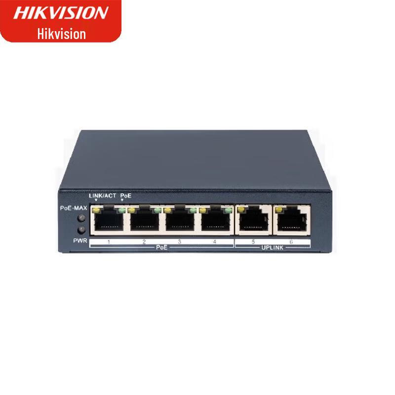 

HIKVISION 6-Port Gigabit Managed PoE Switch (4-Port PoE) CN plug (adapter included)