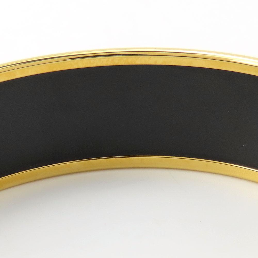 Used HERMES Bangle Emilel GM Metal 32.9g Orange Bracelet