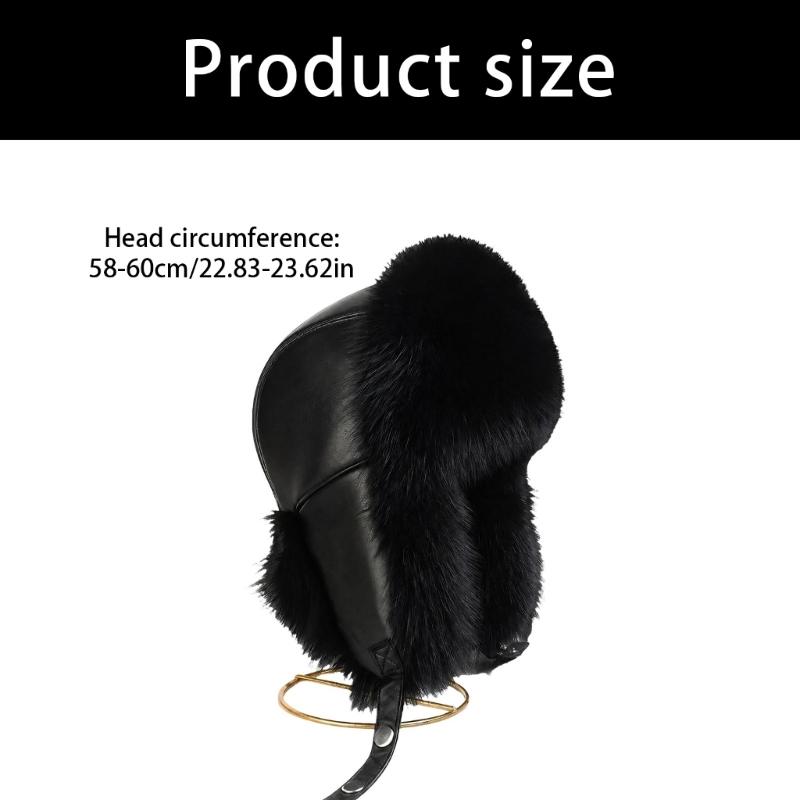 Ear Flap Winter Hat for Women, Men, with Wind Prevent Design, Plush Faux Furs Trim and Coverage Thicken Liner Hat for Daily and Cold Weather