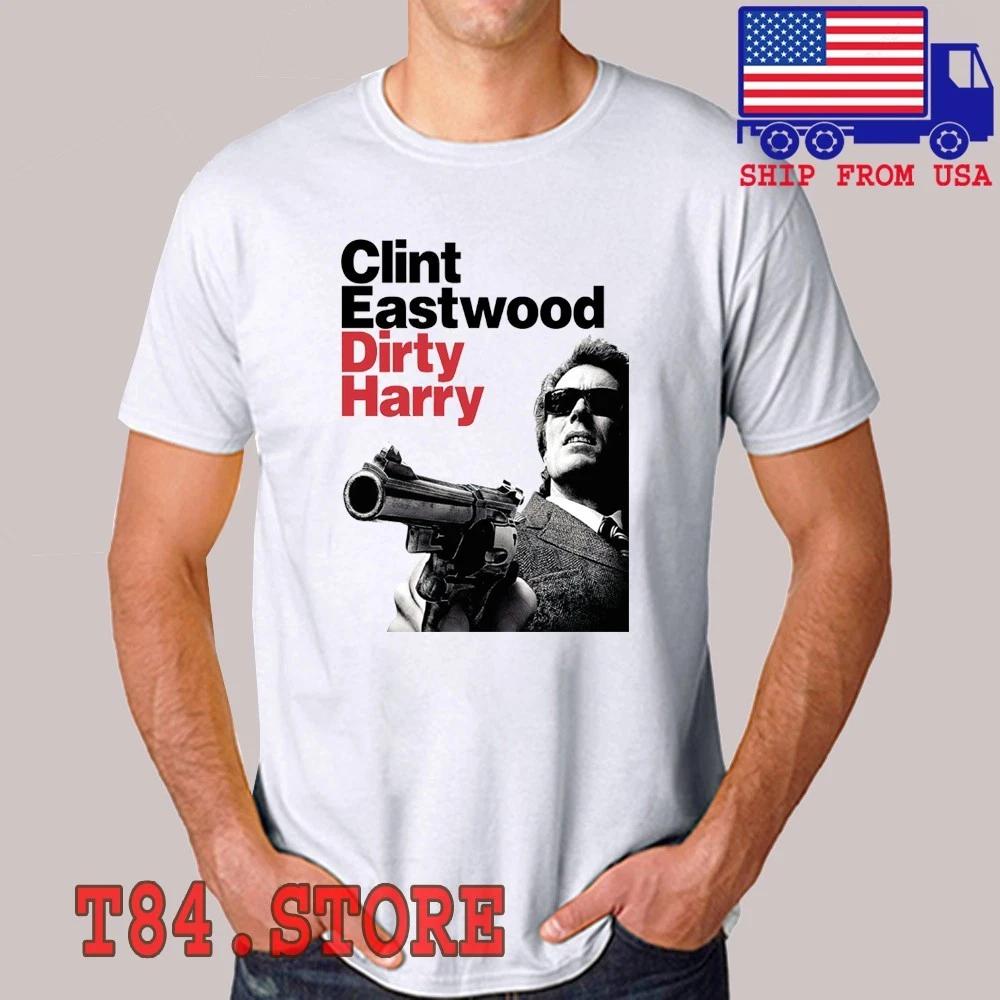 Clint Eastwood Dirty Harry Retro Movie Men s White Size S to 5XL 4XL
