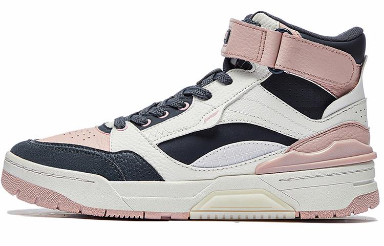 Li Ning RSR 101 Высокие Винтажные Баскетбольные Кроссовки Женские Розовые Черные Белые ABCS086-1 36