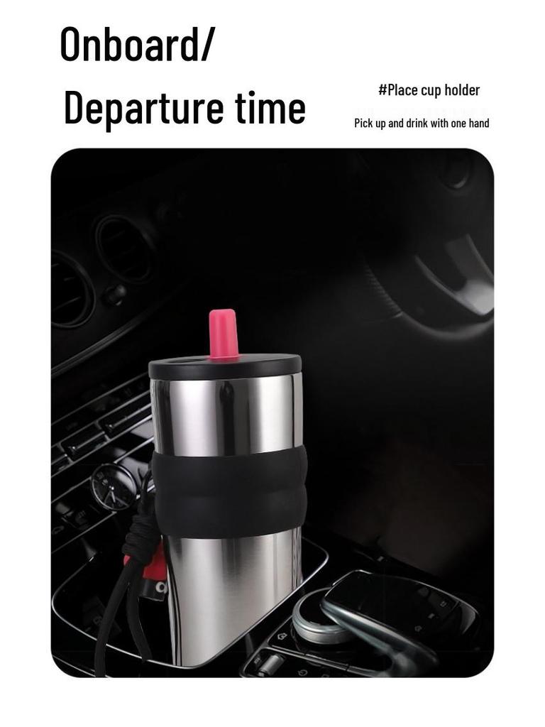 Aurora 316 Stainless Steel Insulated Cup with Handle & Straw - Creative Car Cup