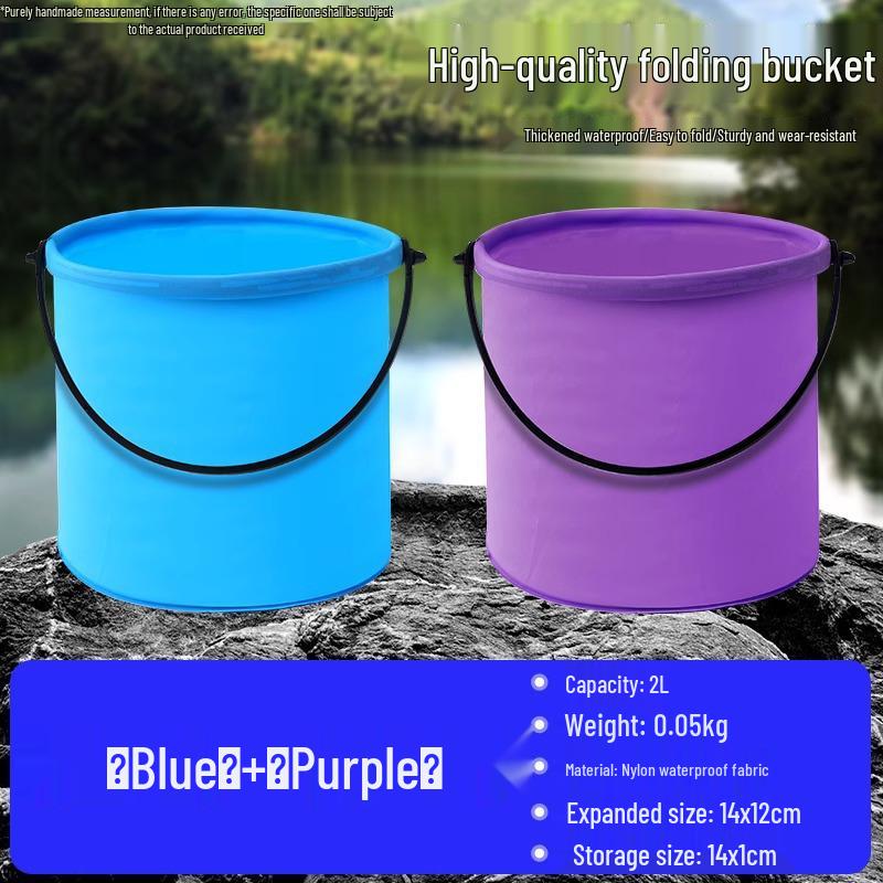 Kompakt hopfällbar bilmonterad camping- och resehink