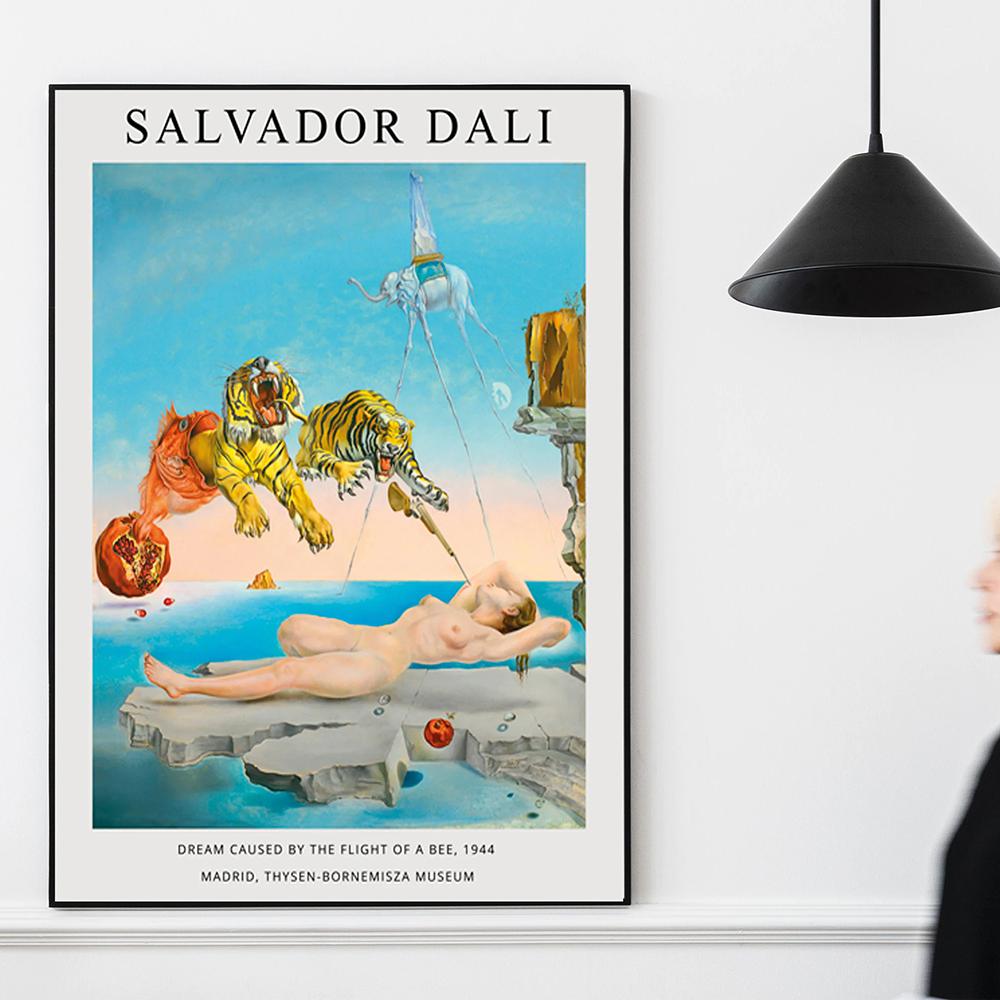 Suprarealism Impresionism Salvador Dali Artă de perete Canvas Poster Print Abstract Retro Pictură Imagine Murală Living Room Home Decor