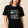 Vacation Travel Unisex Cotton T Shirt Cruising Partners For Life Cruise Ship Couple Graphic Matching Casual Crew Neck Tops
