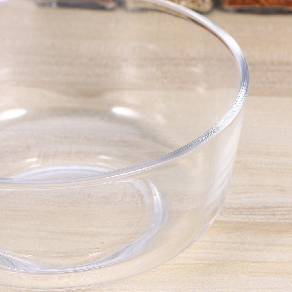 1Pcs Transparent Glass Salad Bowl 6 Inch Heat Resistant Fruit Dessert Serving Bowl for Parties Wedding Reception