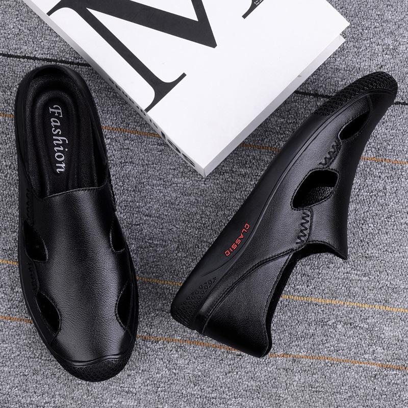 Men's Large Size Outdoor Closed-Toe Slip-On Sandals - Summer Beach & Casual Sports Shoes