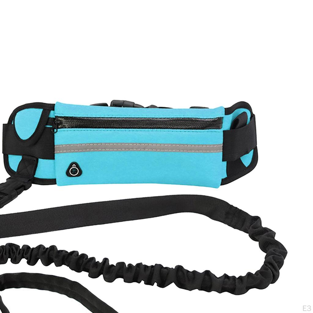 Leash with Portable Waist Bag Comfortable Pet Outdoor for Small Large Dogs Walking Running and