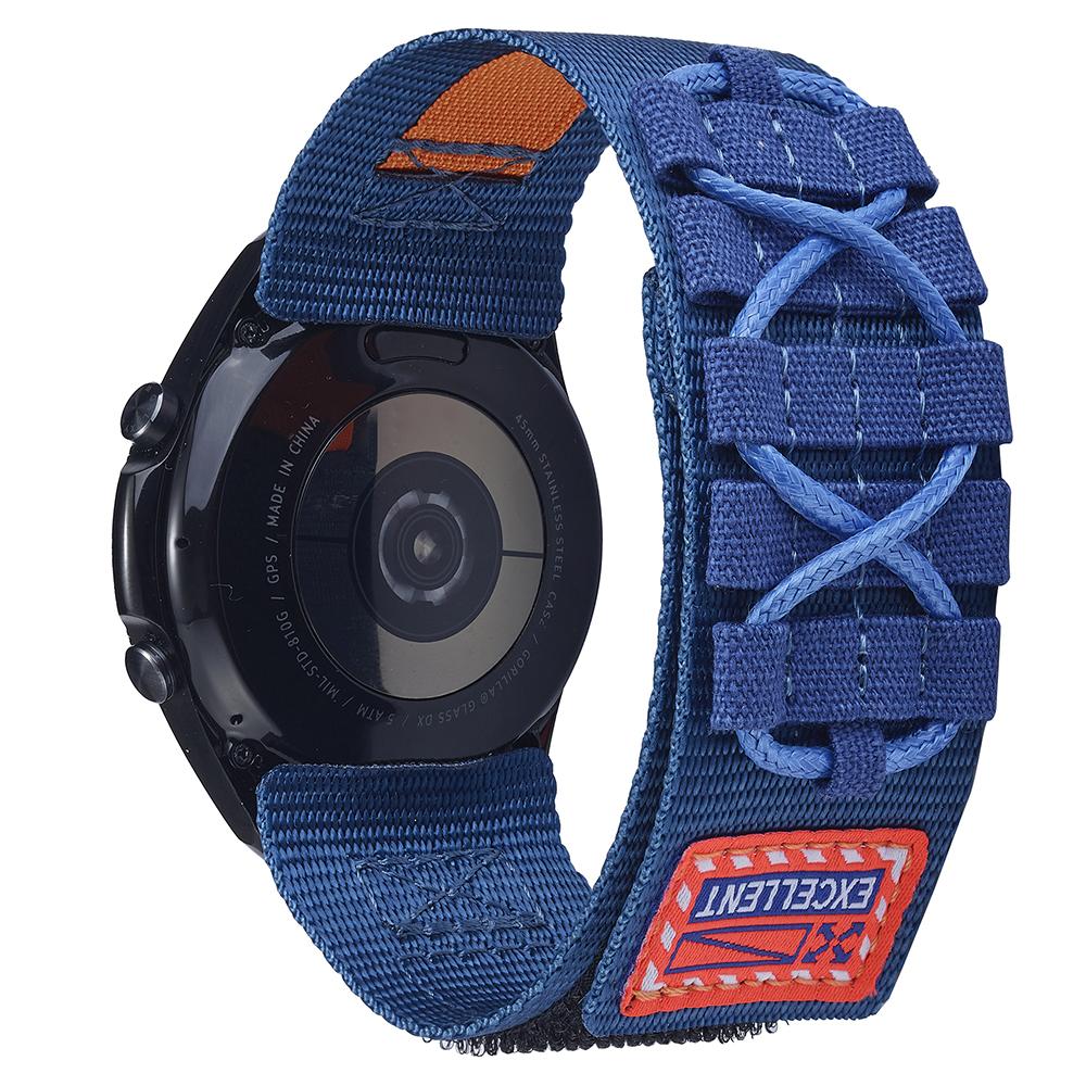 For Huawei Watch GT 4 46mm/Watch 4/4 Pro Watch Band 22mm Loop Fastener Nylon Wrist Strap