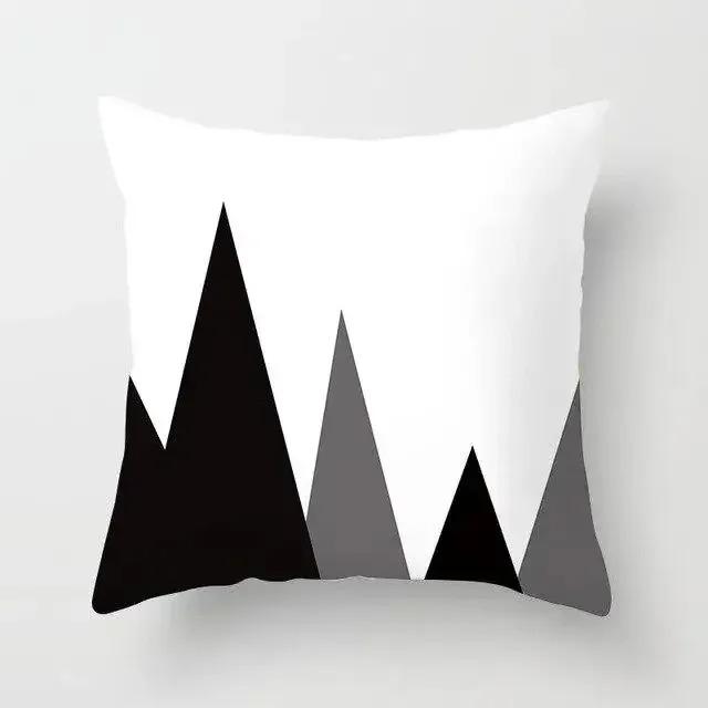 Black And White Striped Creative Double-Sided Printed Pillow Cover Short Plush Suitable Living Rooms Sofas Throw Cushion Cover