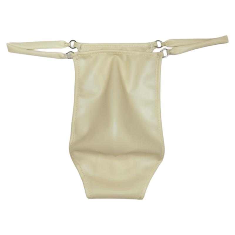 Men T-Back Briefs Sexy Underwear Latex G-String Micro Thongs See-Through Low Waist Safety Panties Smooth Underpants Penis Bulge