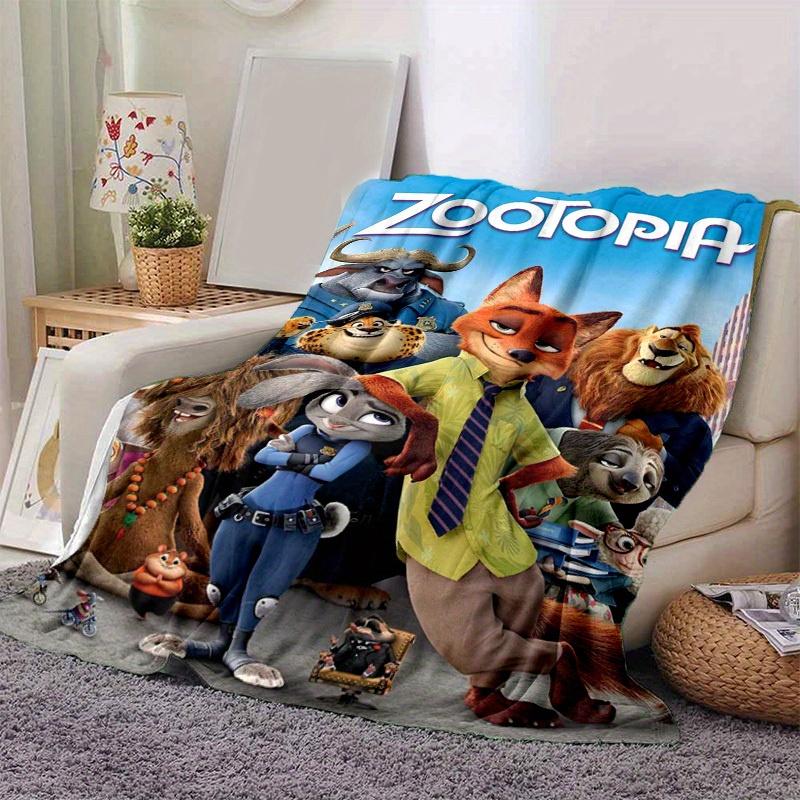 1pc. Zootopia Movie Characters Plush Blanket - Home Office Outdoor Gift for All Seasonsz0417297 130cmx150cm