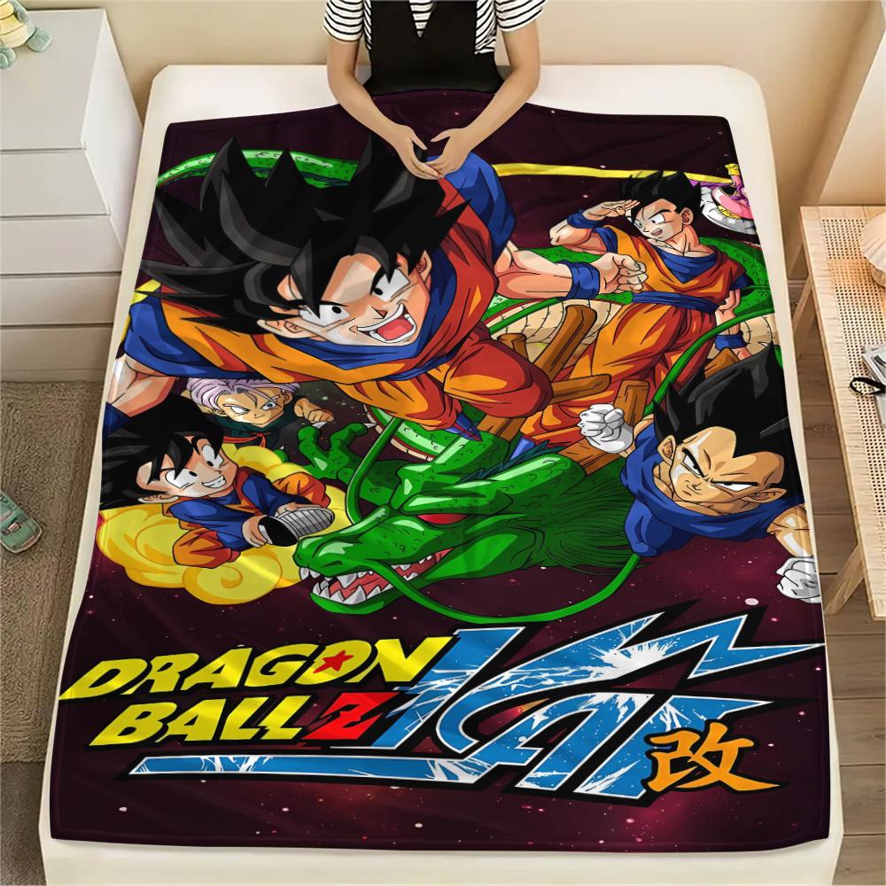 Dragon Ball Poster Druck Flanelldecke, Hohe Qualität, Bequem für alle Jahreszeiten, Heimdekoration, Wärme und Komfort, Perfekt für Weihnachtsgeschenke