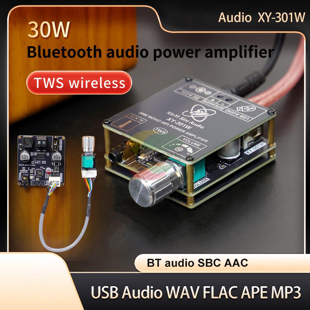 DC 9-24V XY-301W Mono 30W Bluetooth Digital Audio Amplifier Board TWS True Wireless Box Connection Stereo