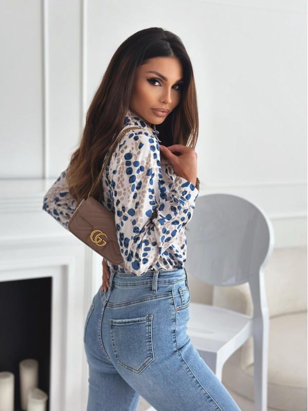 2024 Autumn Fashion Multicolor Long Sleeve Printed Women's Blouse Shirt