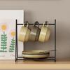 Vertical Coffee Cup Holder Iron Cup Storage Rack Durable Cup Plate Rack  Kitchen