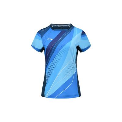Moisture Wicking Quick Dry Competition Short Sleeve T-Shirt Women Tops Bright-Blue AAYT028-2