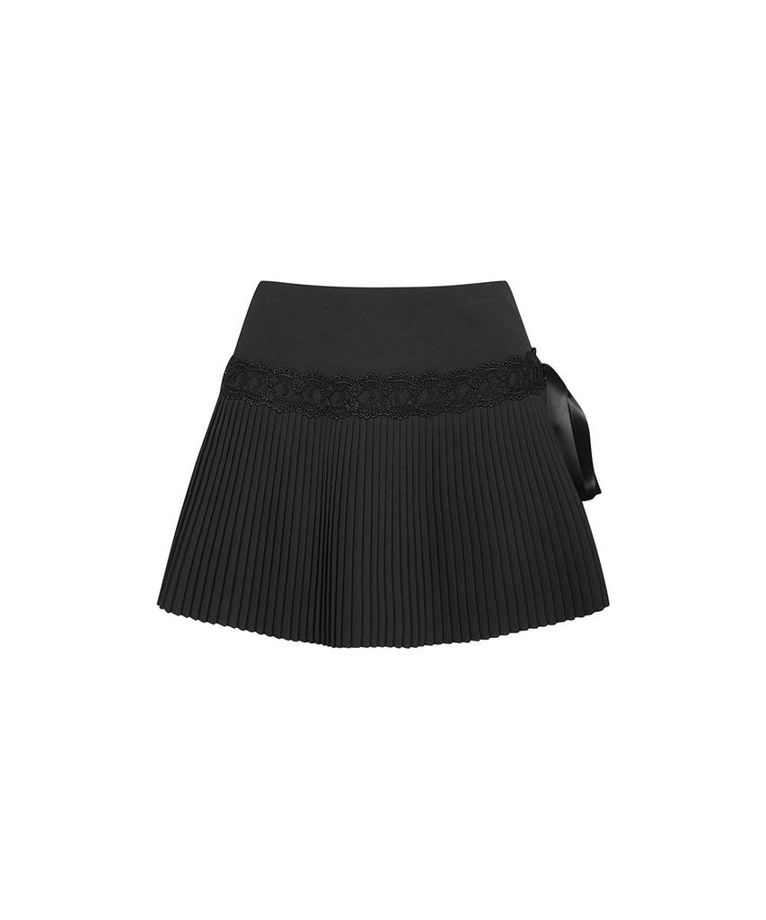 Moabel Classic Pleats Skirt - Black