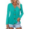 Women's Fashion Casual Solid Color Button-down Shirt Long Sleeve Tops