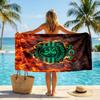 Asciugamano da Spiaggia Sporting CP FC Stampa Asciugatura Rapida Microfibra Assorbente Portatile da Viaggio Asciugamano da Nuoto