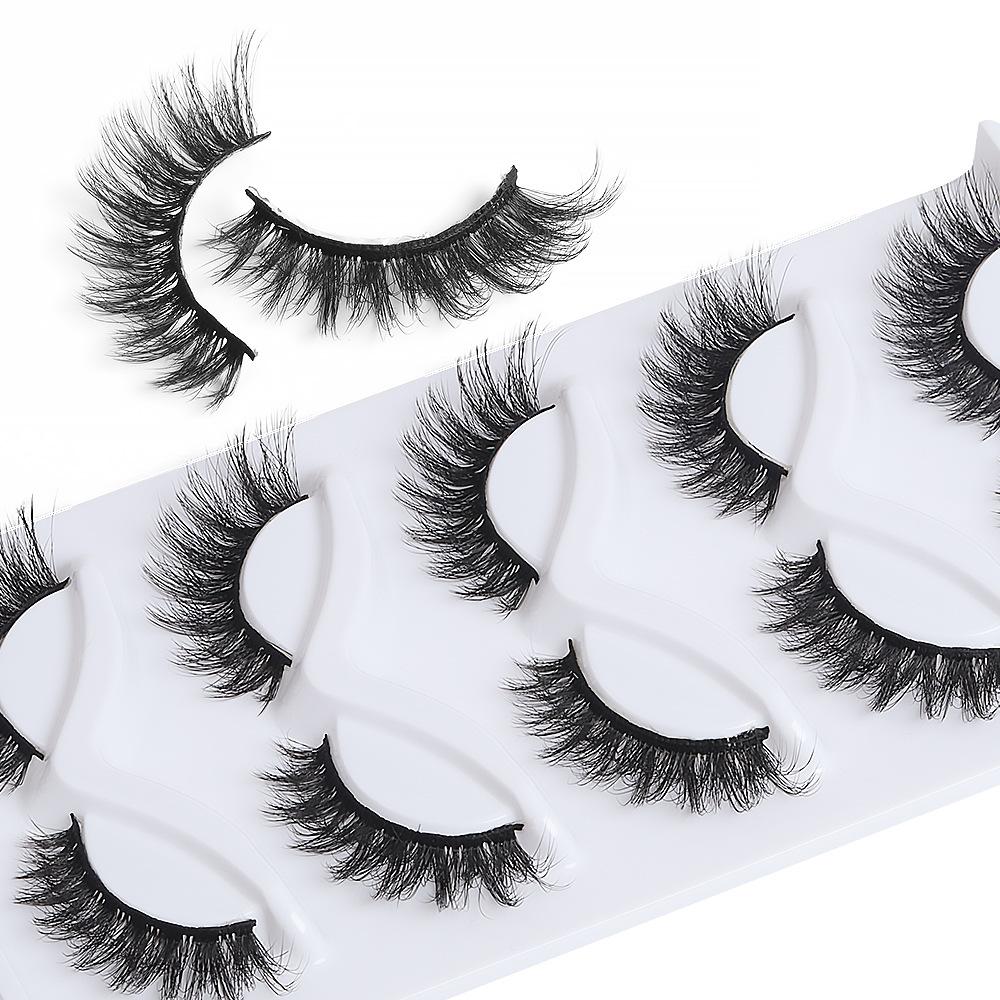 5 Pairs Of High-Quality Imitation Eyelashes Are Messy And Curled To Simulate Daily False Eyelashes