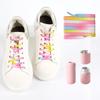 Colorful Pearl Buckle No Tie Elastic Shoelaces, Widened Lazy Fashion Flat Laces Replacement for Kids Adults Sneakers