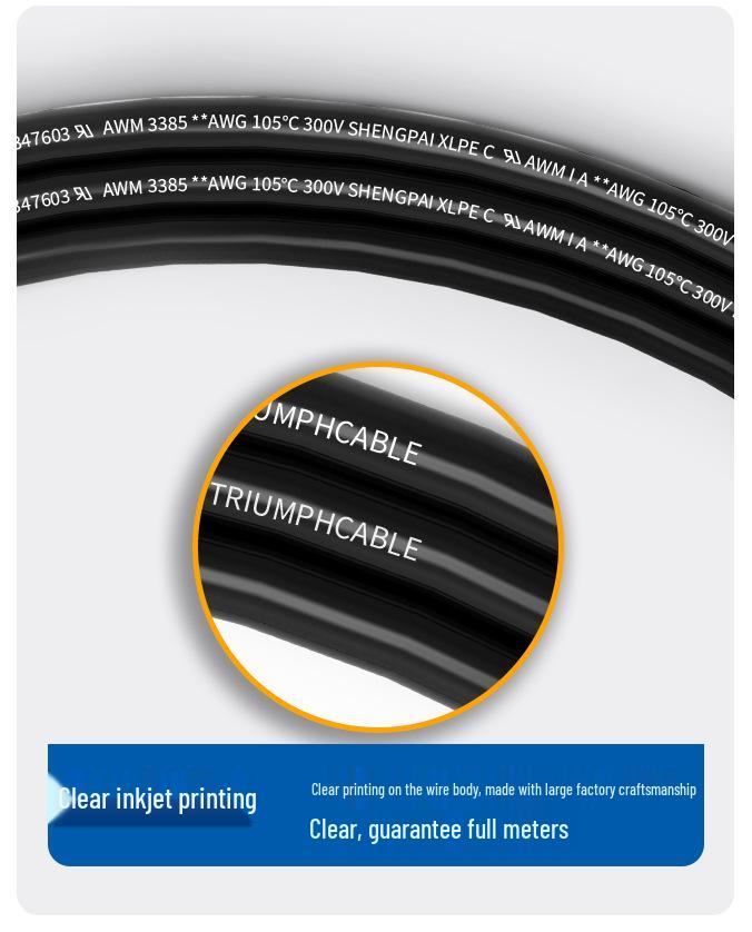 Low Smoke Halogen-Free UL3385-26A Electronic Wire: 300V Voltage, 105°C Temp Resistance, Flame Retardant Insulation