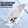 For iPhone 16 Pro 15 Plus 14 Pro Max 13 12 11 XR XS 8 7 Case Floral Print Clear Shockproof Soft Silicone Lens Protection Transparent Phone Cover
