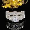 Three-in-One Luxury Women's Wedding Ring Set - European and American Style
