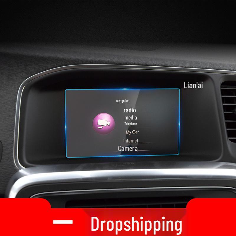 Tempered Glass Screen Protector for Volvo XC40 & V40 - Center Console Film for 25 Models, S60L Car Accessory