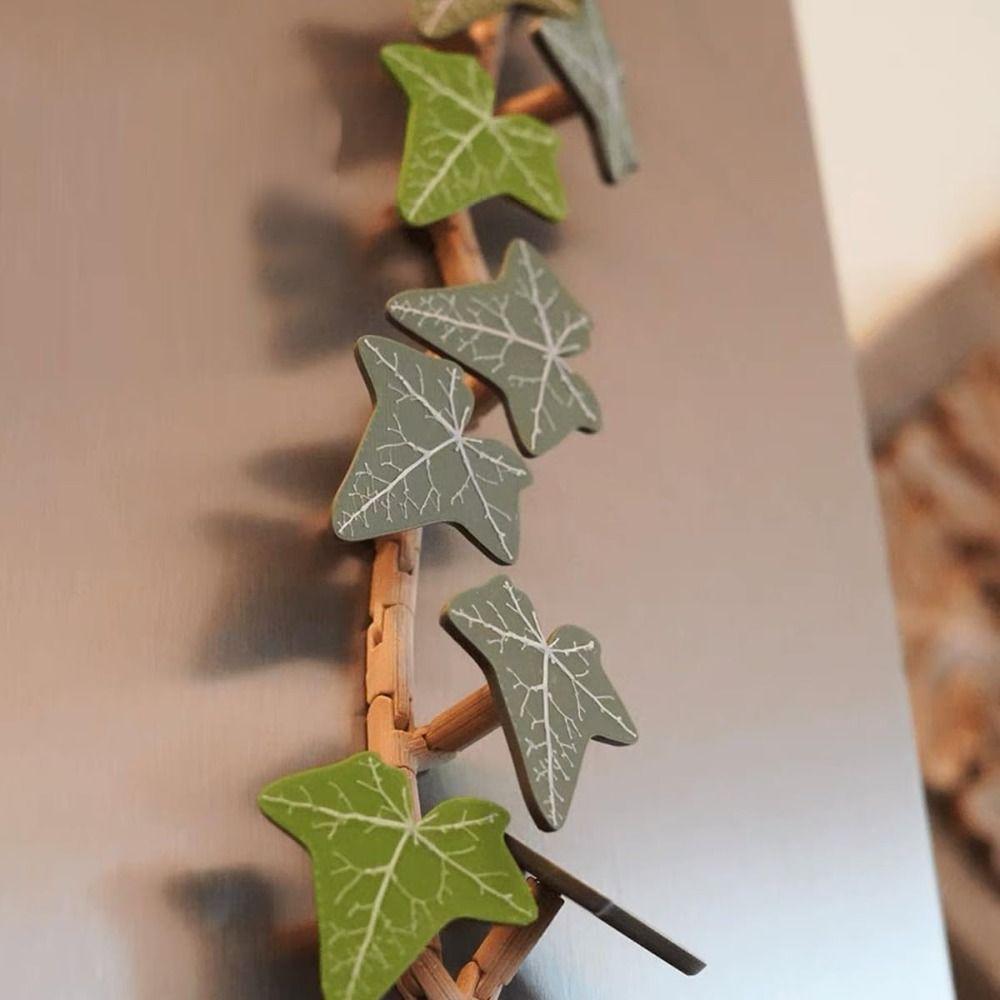 3D-gedruckter Efeu-Kühlschrankmagnet mit beweglichen Stielen, unechter Efeu, Einkaufsliste, Heimdekoration