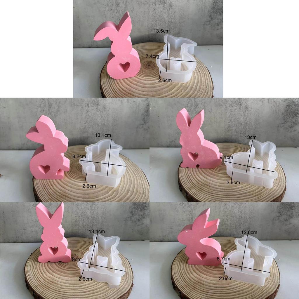 3D Rabbit Resin Mold Easter Bunny Resin Mold for DIY Art Craft Gypsum Ornament Home Decor Epoxy Resin Casting Mold