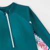 Kinder Langarm Zweiteiliges Badeanzug Set Reißverschluss Vorne Rash Guard Badehosen Strandkleidung für Jungen und Mädchen Sonnenschutz