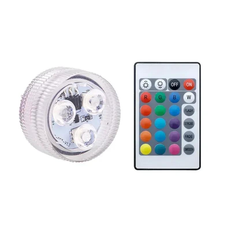 RGB 3/10 LED Underwater Light - Remote Control Waterproof, Kids Tools for Swimming Pool Party Decoration(With Insulating Sheet)