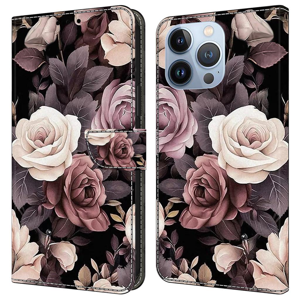 For iPhone 16 Pro Max Case PU Leather Wallet Flip Cover with Standing Function